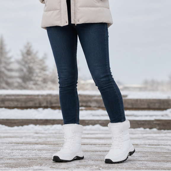 Sylveke | Damen Winterstiefel Gefüttert Schneestiefel - Light Pink - Image 11