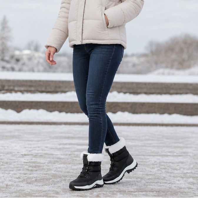 Sylveke | Damen Winterstiefel Gefüttert Schneestiefel - Light Pink - Image 12