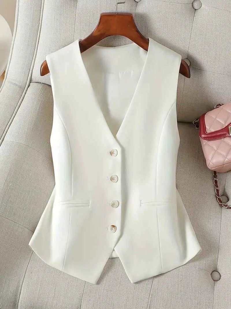 Sylvonde | Damen ärmellose Weste Blazer-Gilet - Image 1