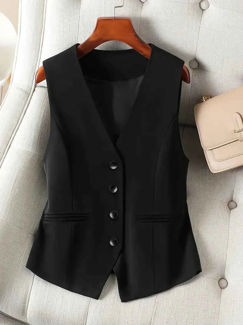 Sylvonde | Damen ärmellose Weste Blazer-Gilet - Image 2