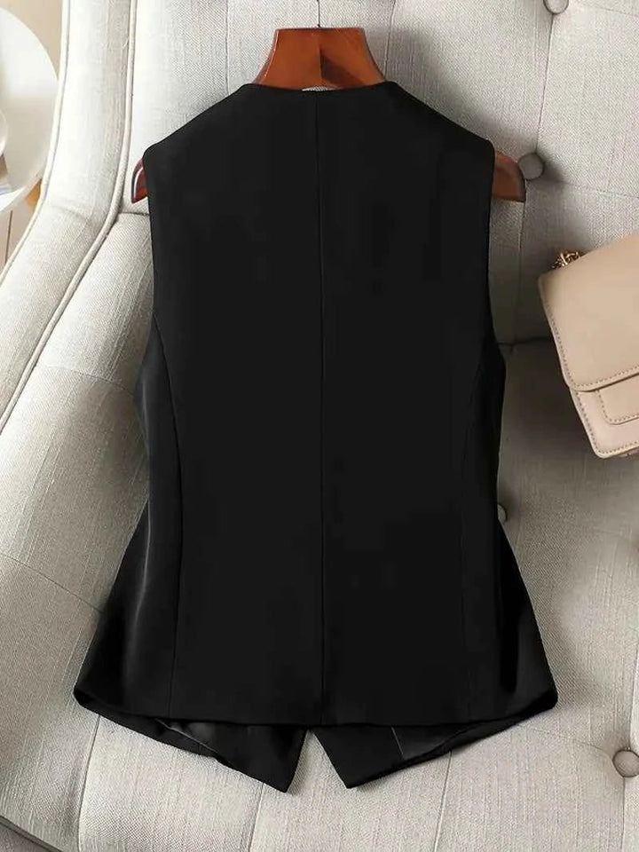 Sylvonde | Damen ärmellose Weste Blazer-Gilet - Image 4