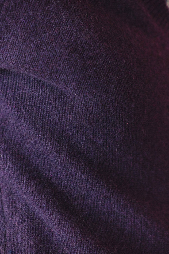 Sylvorne | Damen Strickpullover mit V-Ausschnitt - Purple - Image 9