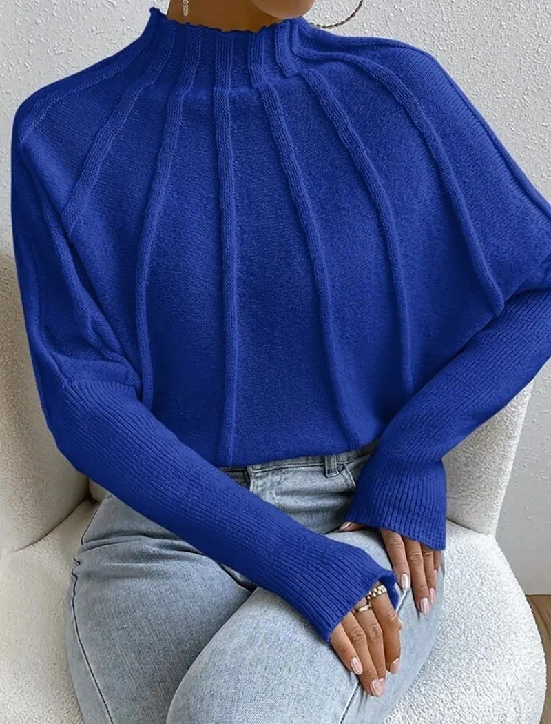 Sylvorne | Damen Strickpullover Oversize Fledermausärmel - Image 10