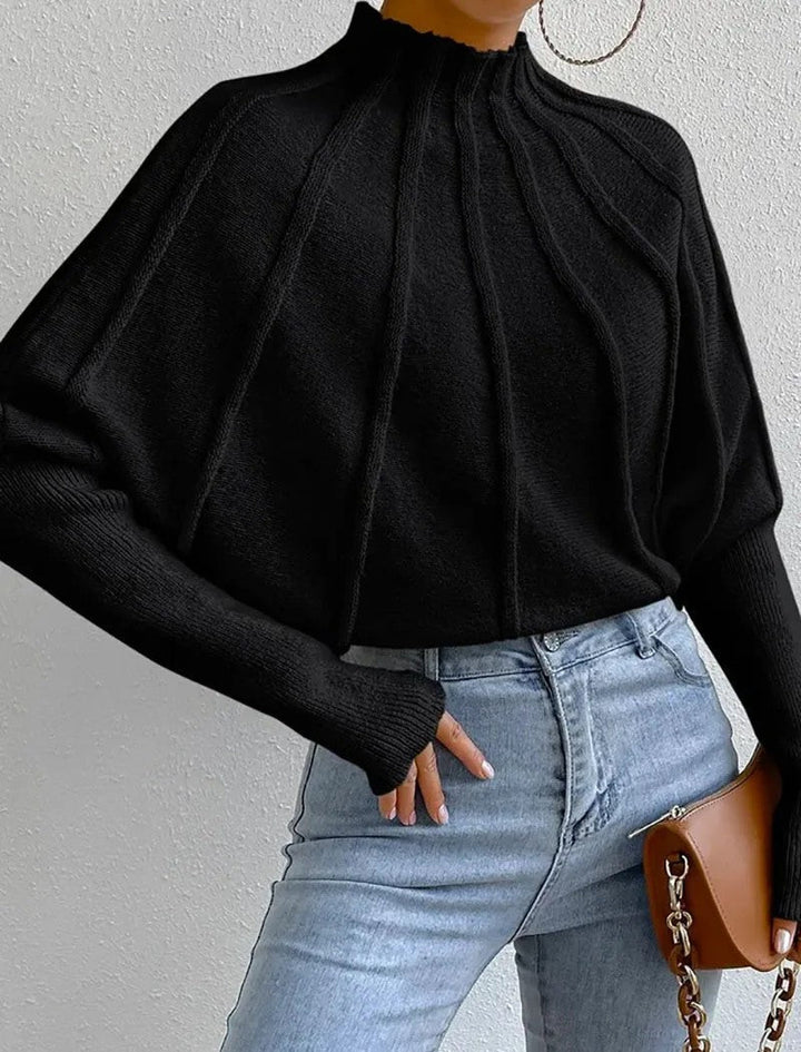 Sylvorne | Damen Strickpullover Oversize Fledermausärmel - Image 9
