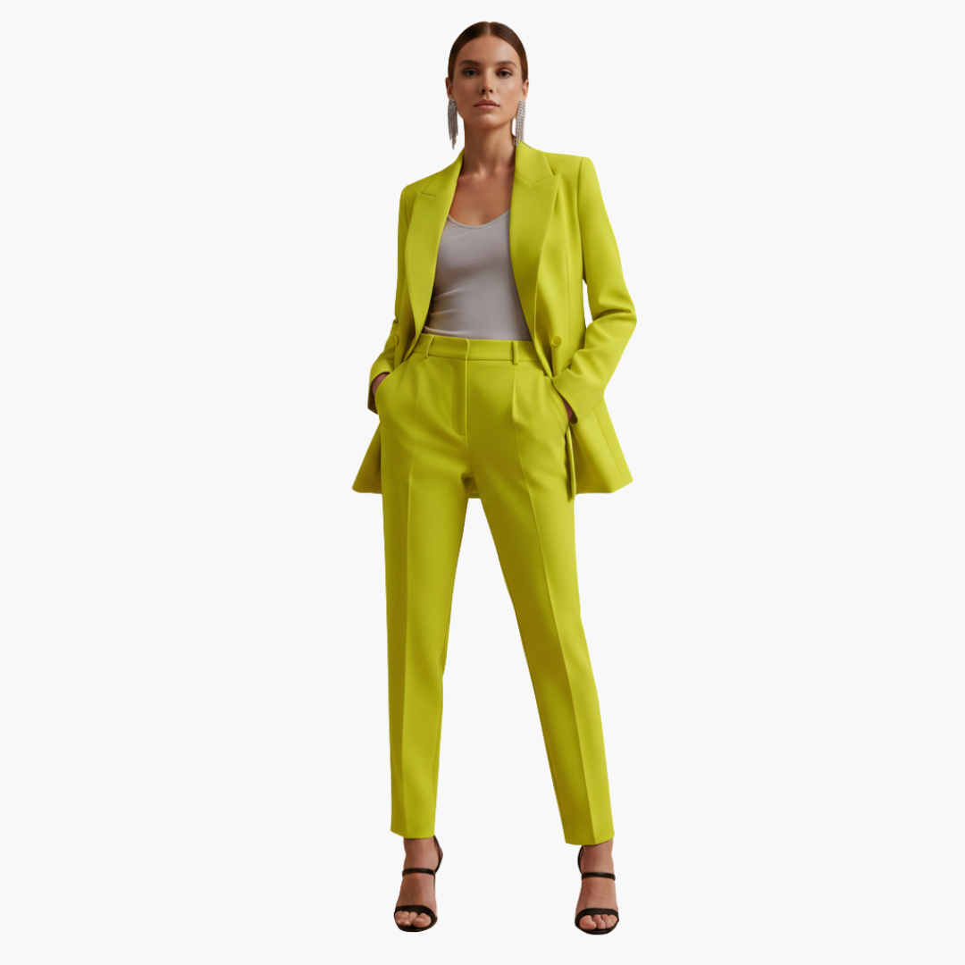 Telvindra | Damen Blazer Anzug Set mit Hose - Blue - Image 10