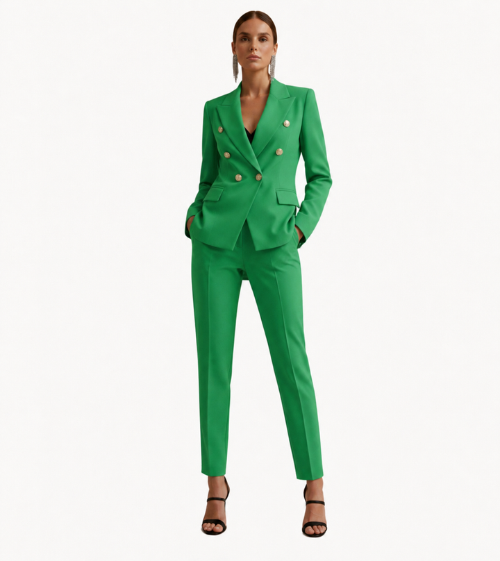 Telvindra | Damen Blazer Anzug Set mit Hose - Blue - Image 13