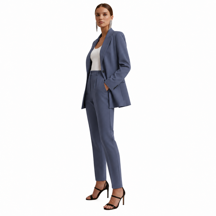 Telvindra | Damen Blazer Anzug Set mit Hose - Blue - Image 3