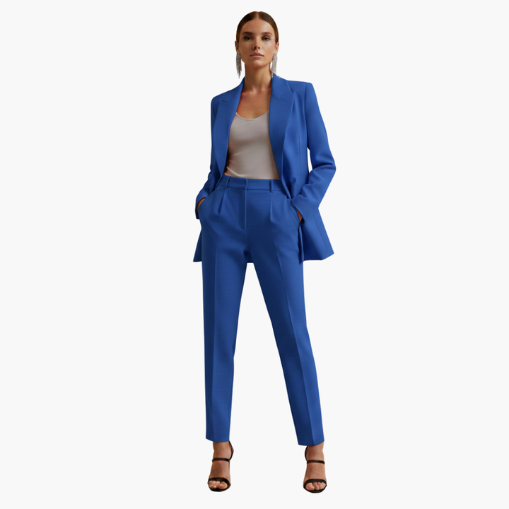 Telvindra | Damen Blazer Anzug Set mit Hose - Blue - Image 7