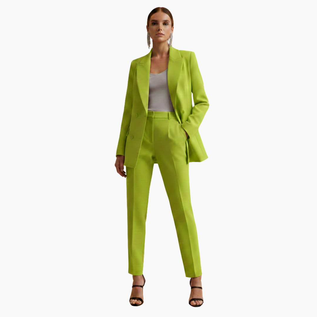 Telvindra | Damen Blazer Anzug Set mit Hose - Blue - Image 9