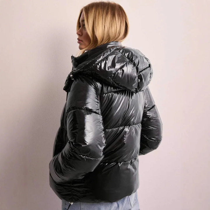 Thelvara | Damen Winterjacke Gesteppte Steppjacke - Burgundy - Image 4