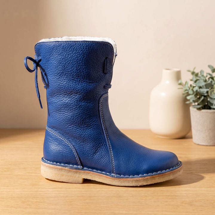 Thelvona | Damen Winterstiefel Fleecegefüttert Mid-Calf - Brown - Image 3