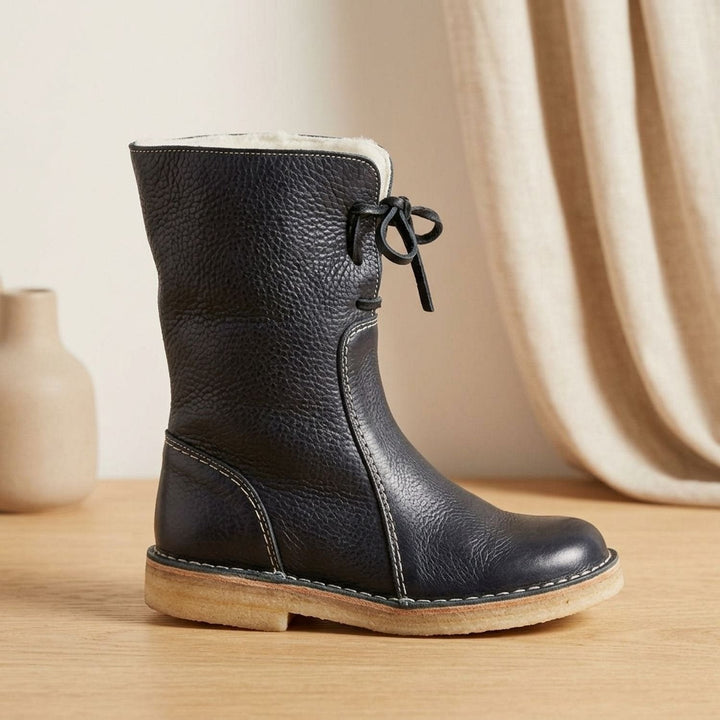Thelvona | Damen Winterstiefel Fleecegefüttert Mid-Calf - Brown - Image 4