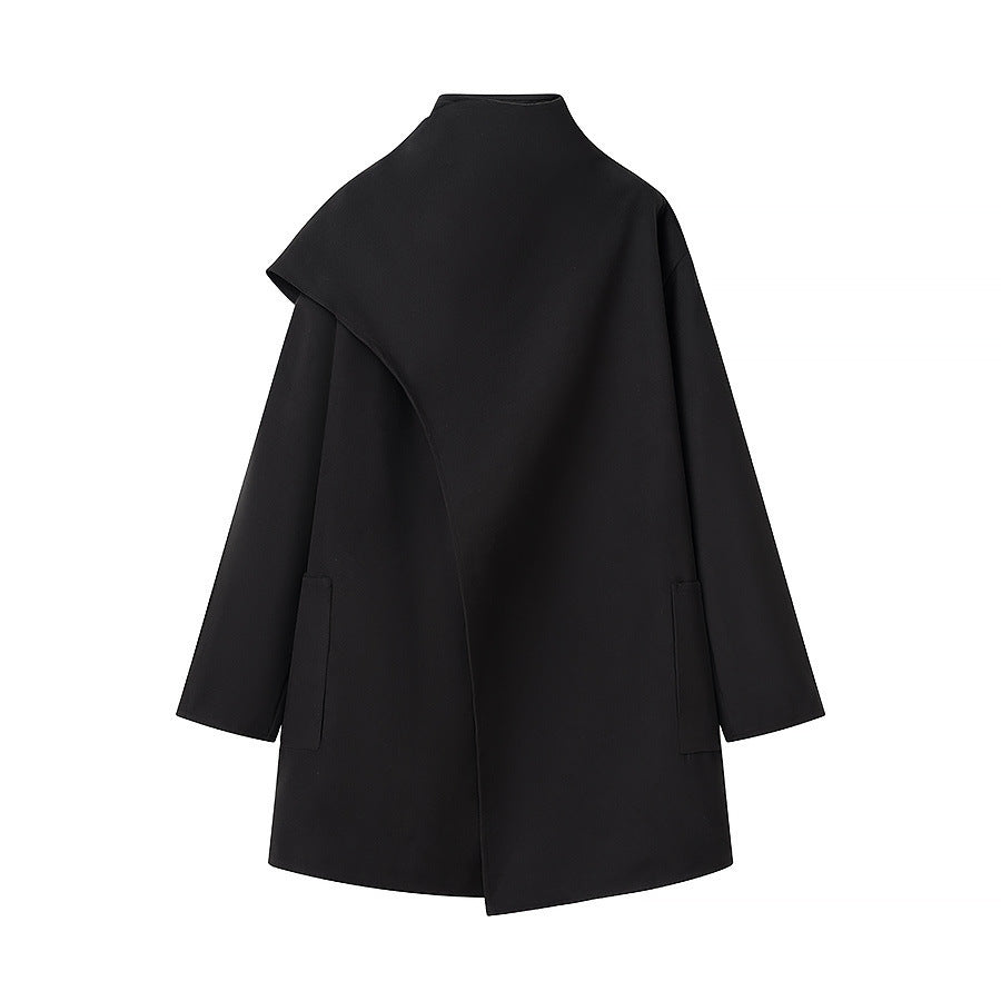 Thordis | Damen Wintermantel Cape-Kragen Oversize - Image 3