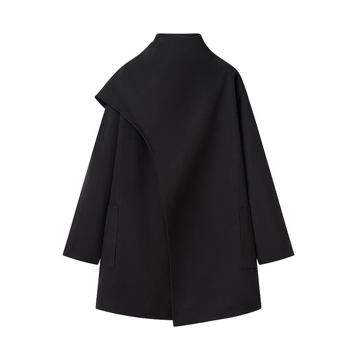 Thordis | Damen Wintermantel Cape-Kragen Oversize - Image 3