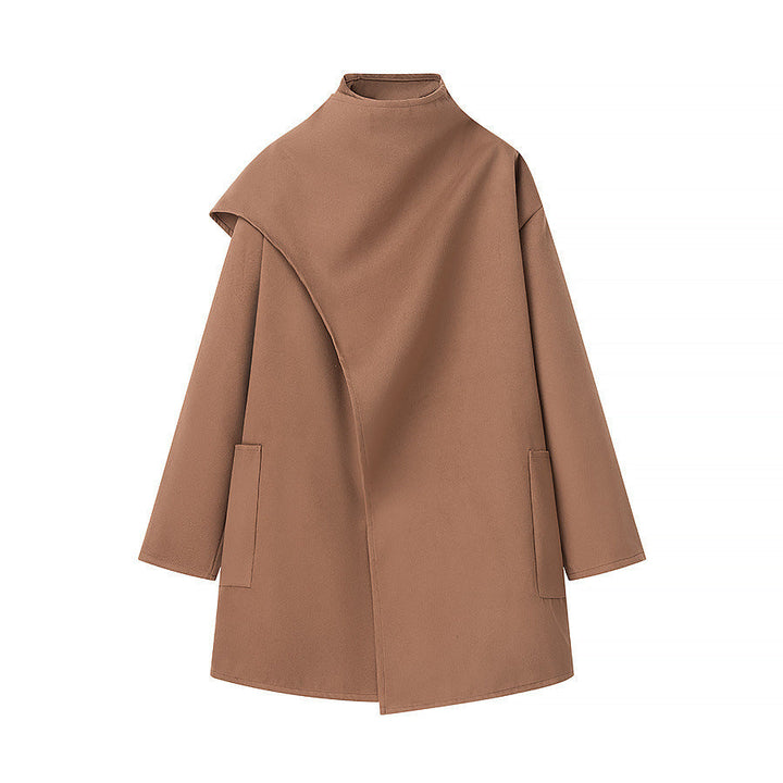 Thordis | Damen Wintermantel Cape-Kragen Oversize - Image 4