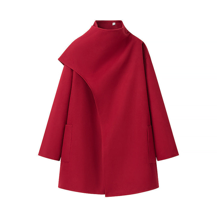 Thordis | Damen Wintermantel Cape-Kragen Oversize - Image 5