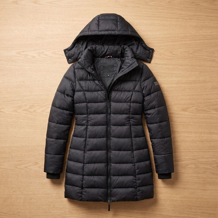 Thordvala | Damen Winterjacke Gesteppte Midi-Steppjacke - Navy - Image 3