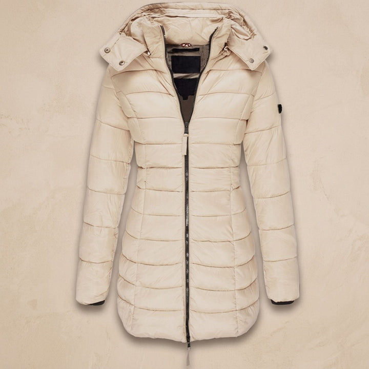 Thordvala | Damen Winterjacke Gesteppte Midi-Steppjacke - Navy - Image 5