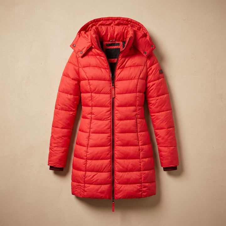 Thordvala | Damen Winterjacke Gesteppte Midi-Steppjacke - Navy - Image 6
