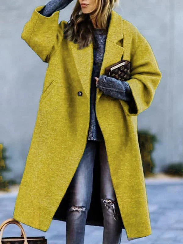Thordvika | Damen Langer Wintermantel Oversized - Red - Image 2