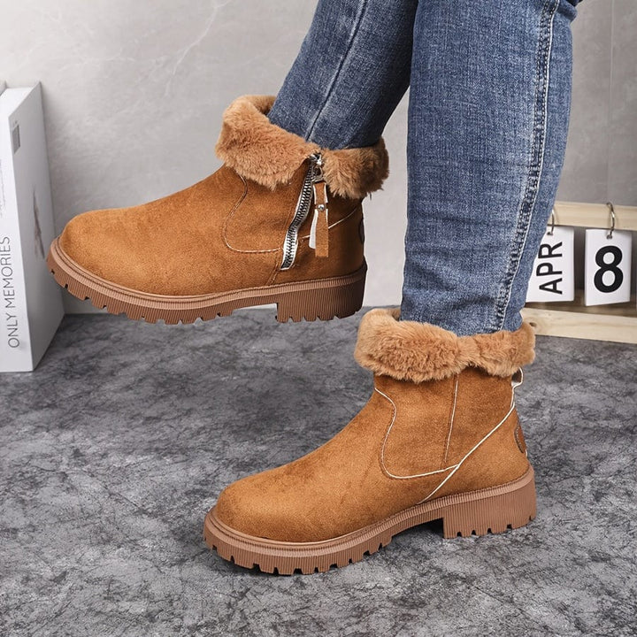Thordwyn | Damen Gefütterte Stiefeletten Winterboots - Camel - Image 2