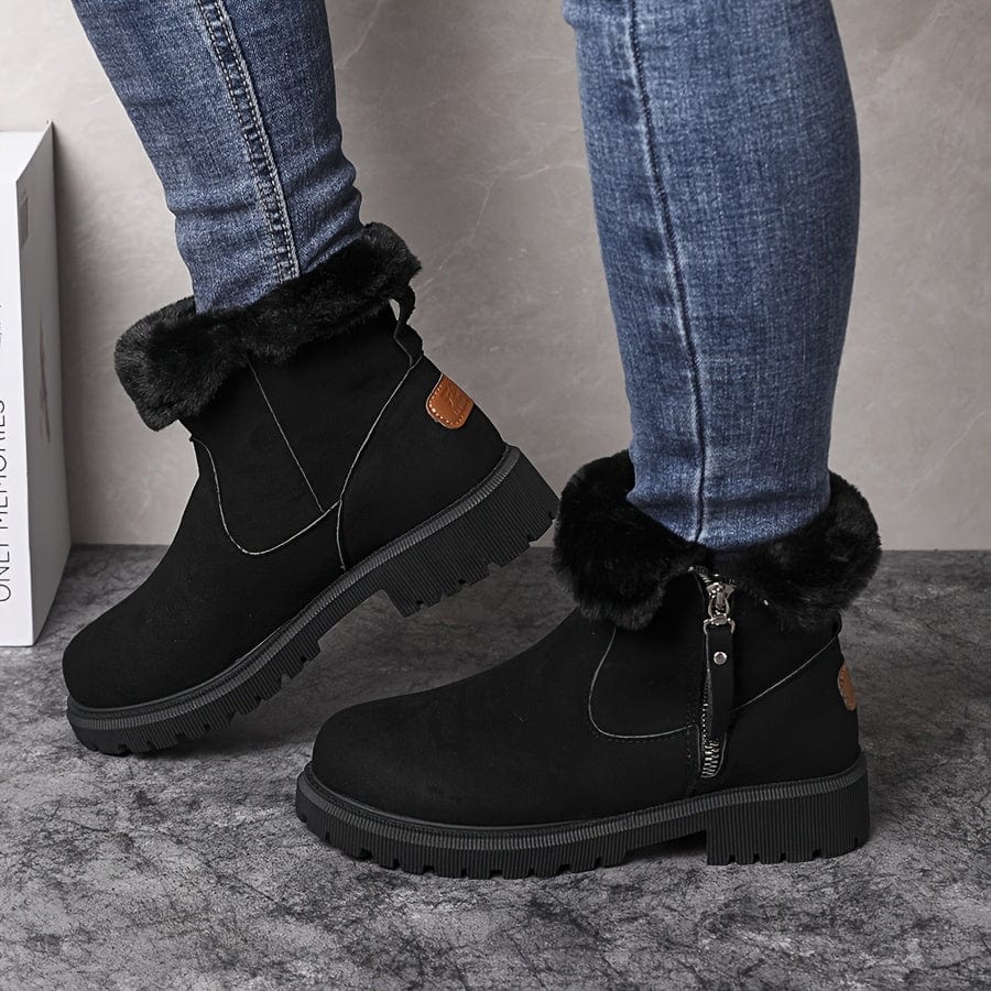 Thordwyn | Damen Gefütterte Stiefeletten Winterboots - Camel - Image 3