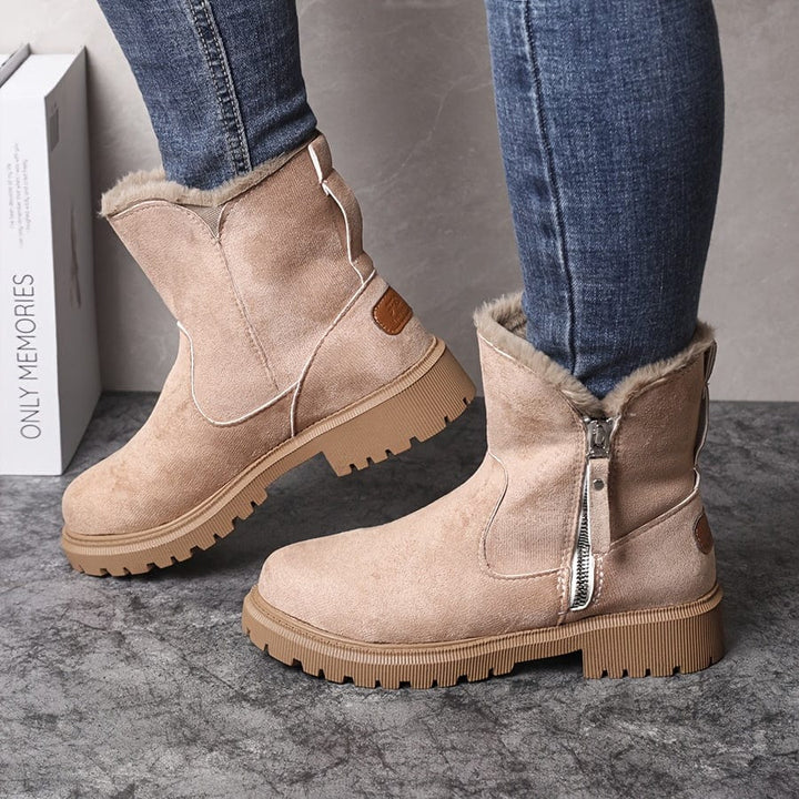 Thordwyn | Damen Gefütterte Stiefeletten Winterboots - Camel - Image 6