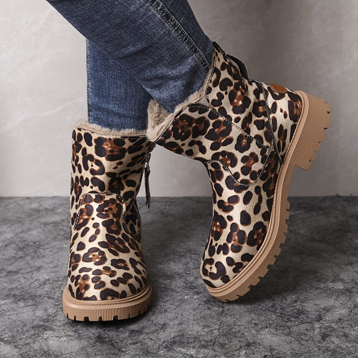 Thordwyn | Damen Gefütterte Stiefeletten Winterboots - Camel - Image 8