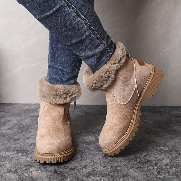 Thordwyn | Damen Gefütterte Stiefeletten Winterboots - Camel - Image 9