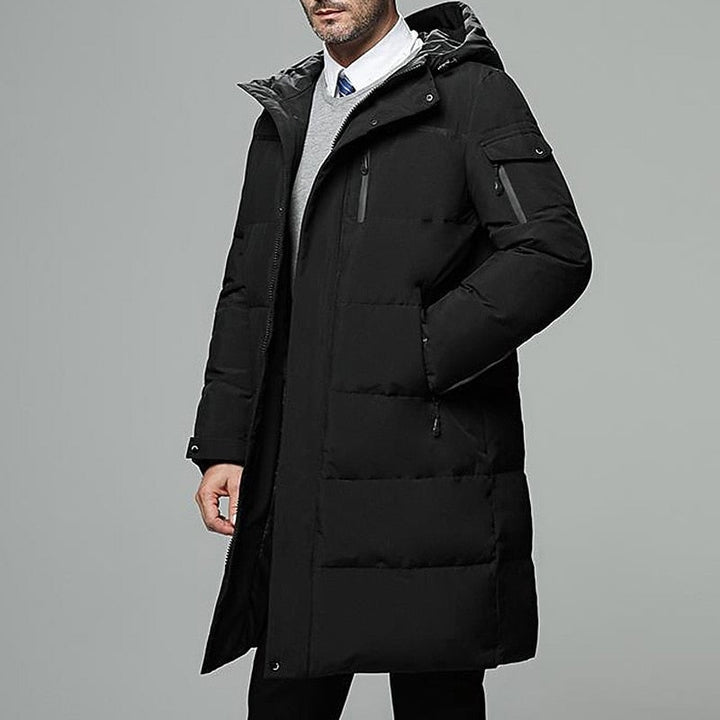 Thorvald | Herren Lange Winterjacke mit Kapuze - Black - Image 1