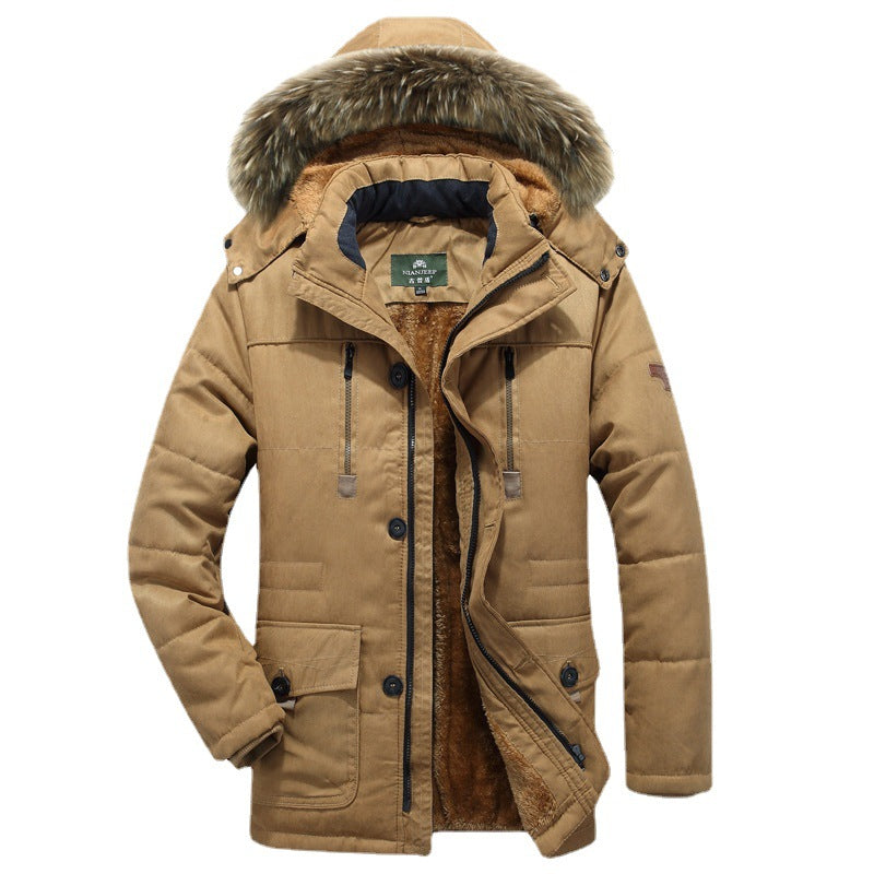 Thorveld | Herren Winterparka mit Fellkapuze - Olive Green - Image 5
