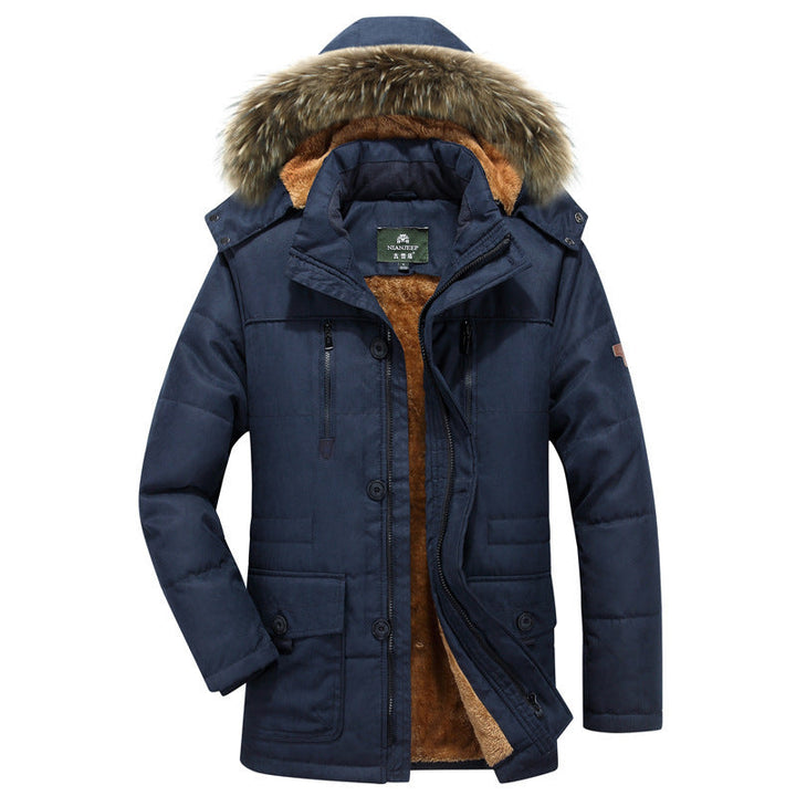 Thorveld | Herren Winterparka mit Fellkapuze - Olive Green - Image 8