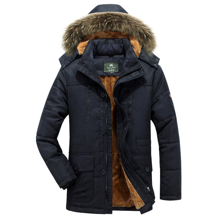 Thorveld | Herren Winterparka mit Fellkapuze - Olive Green - Image 9