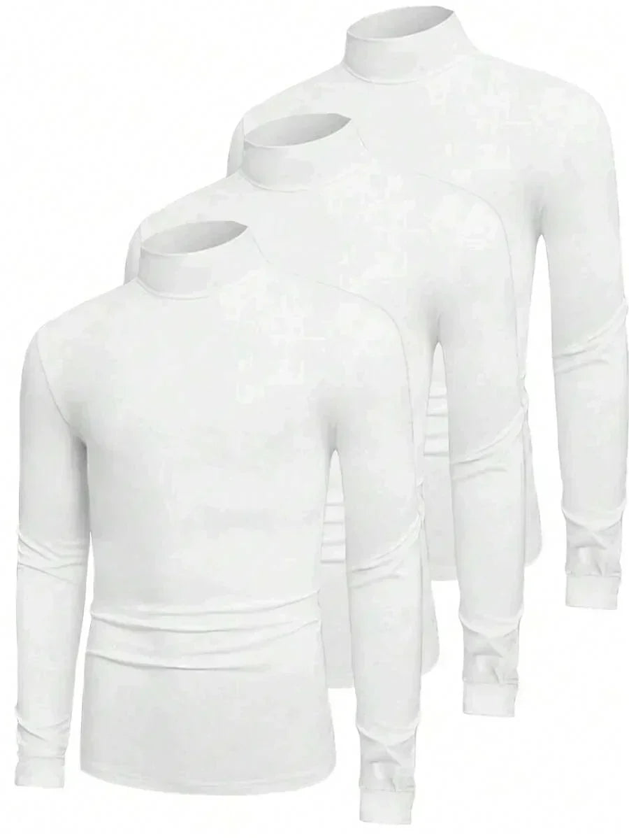 Thorven | Herren Rollkragenpullover Langarm Set - White - Image 1