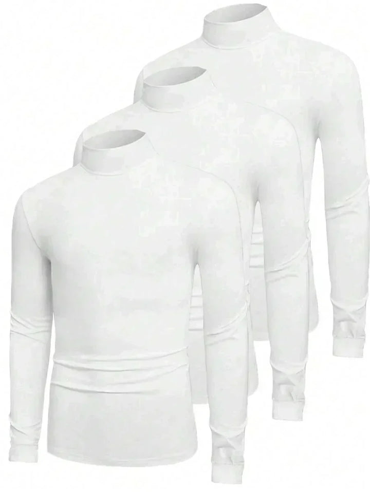 Thorven | Herren Rollkragenpullover Langarm Set - White - Image 1