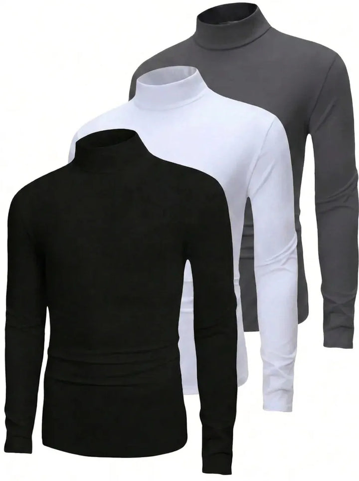 Thorven | Herren Rollkragenpullover Langarm Set - White - Image 8