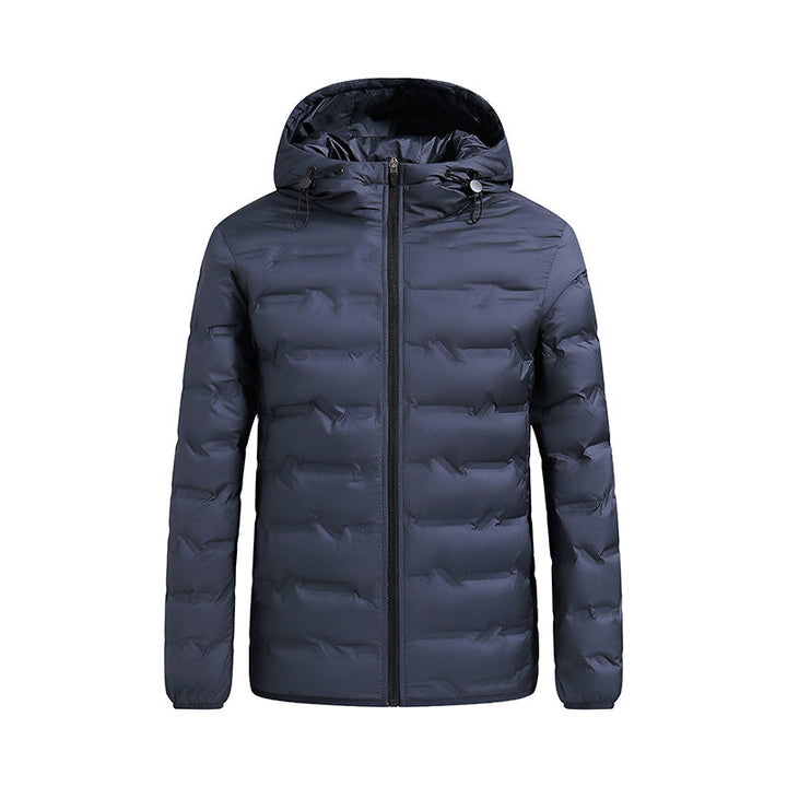 Tolvern | Herren Steppjacke mit Kapuze Winterjacke - Blue - Image 3