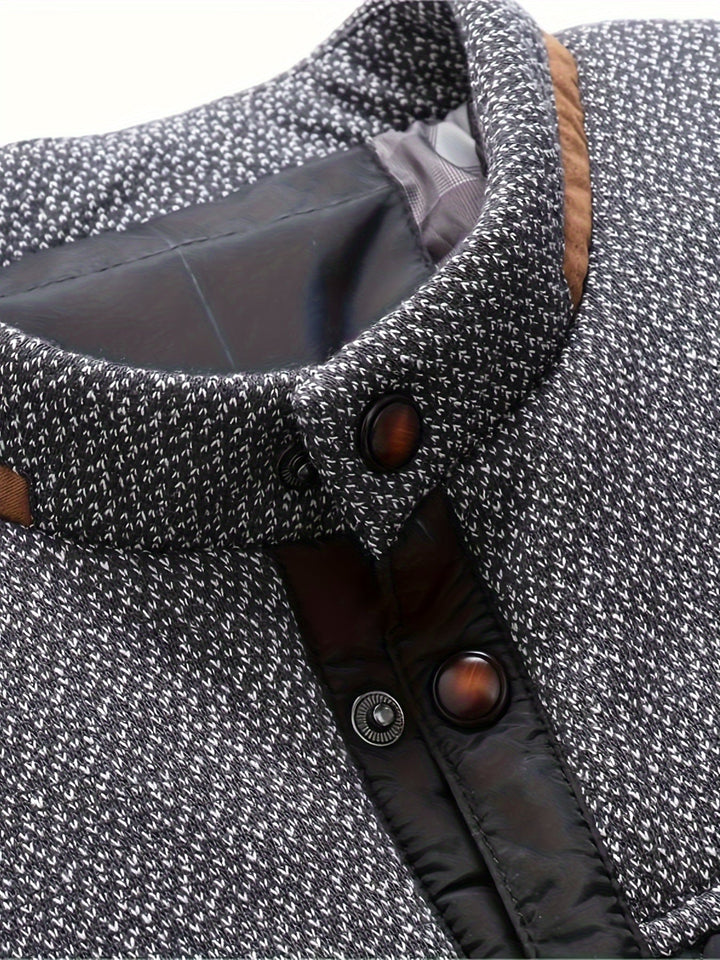 Torben | Herren Winterjacke Gesteppt Stehkragen - Olive Green - Image 10