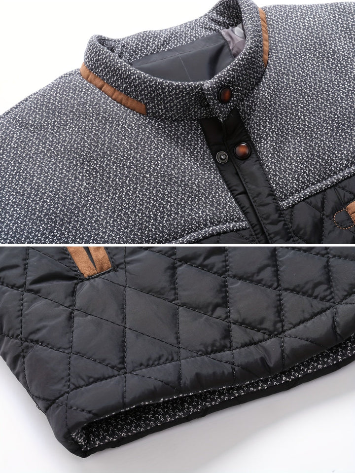 Torben | Herren Winterjacke Gesteppt Stehkragen - Olive Green - Image 11