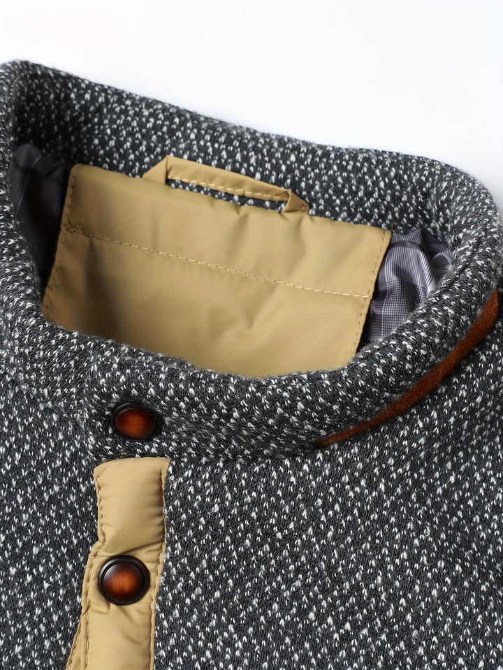 Torben | Herren Winterjacke Gesteppt Stehkragen - Olive Green - Image 17