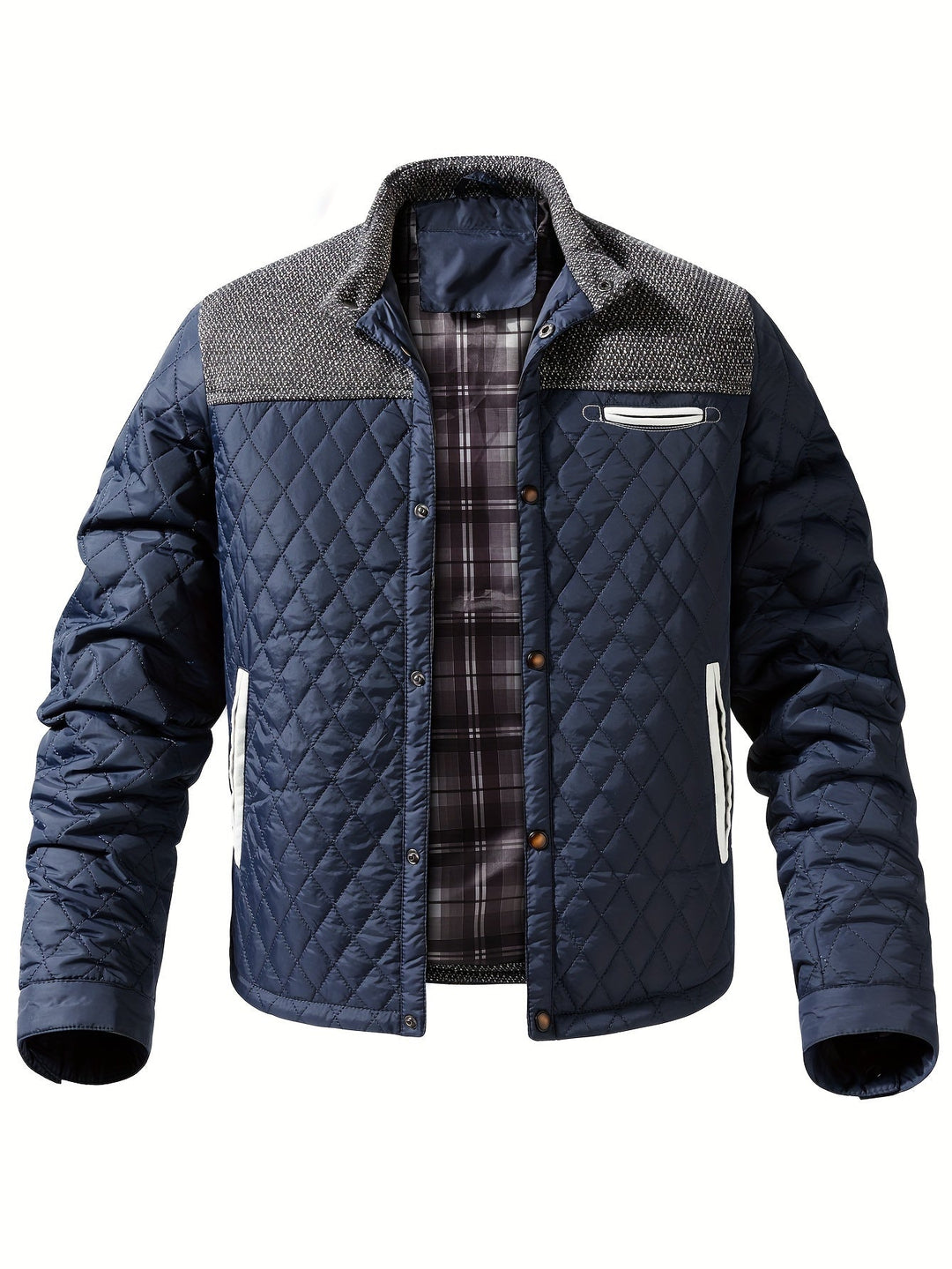 Torben | Herren Winterjacke Gesteppt Stehkragen - Olive Green - Image 19