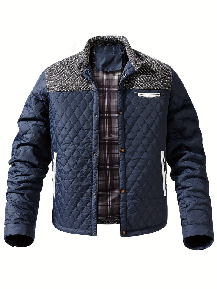 Torben | Herren Winterjacke Gesteppt Stehkragen - Olive Green - Image 19