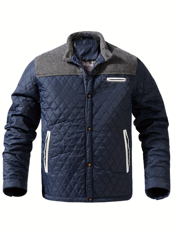 Torben | Herren Winterjacke Gesteppt Stehkragen - Olive Green - Image 21