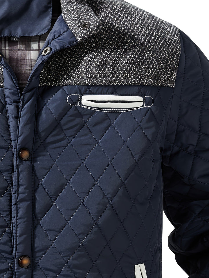 Torben | Herren Winterjacke Gesteppt Stehkragen - Olive Green - Image 22