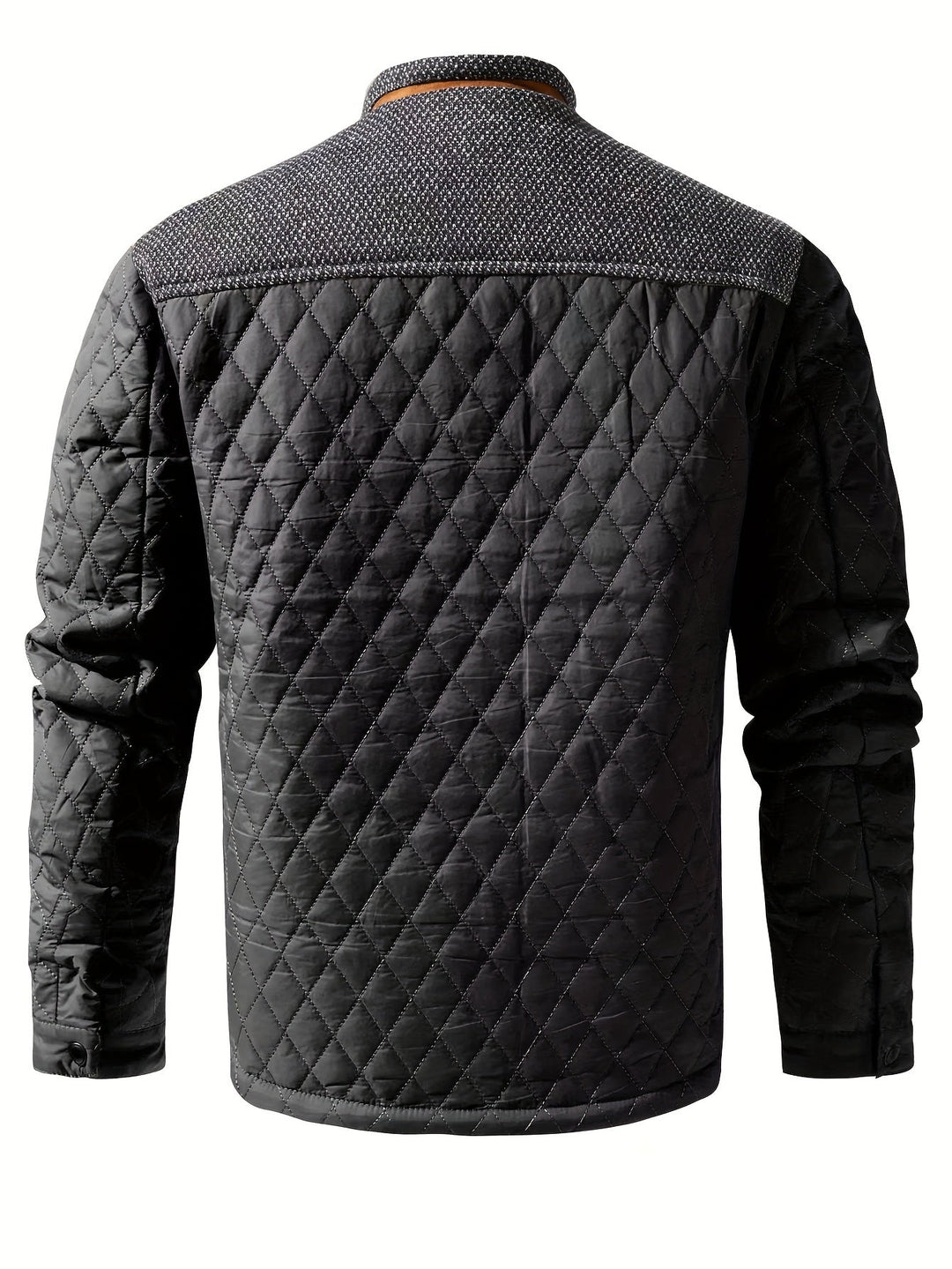 Torben | Herren Winterjacke Gesteppt Stehkragen - Olive Green - Image 8