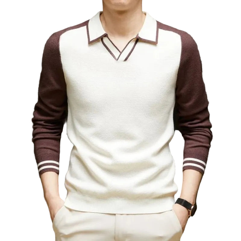 Torval | Herren Strickpullover Polokragen Langarm - Image 1