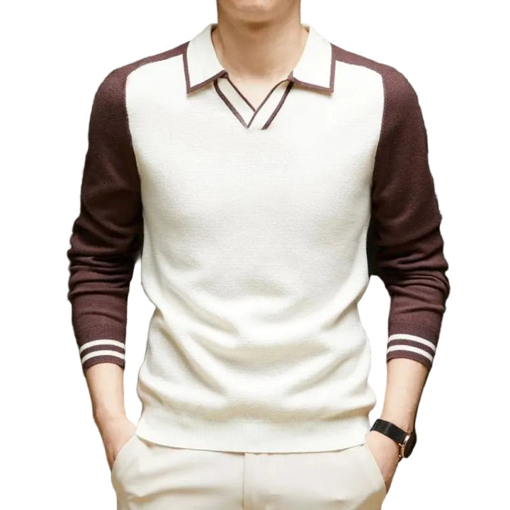 Torval | Herren Strickpullover Polokragen Langarm - Image 1