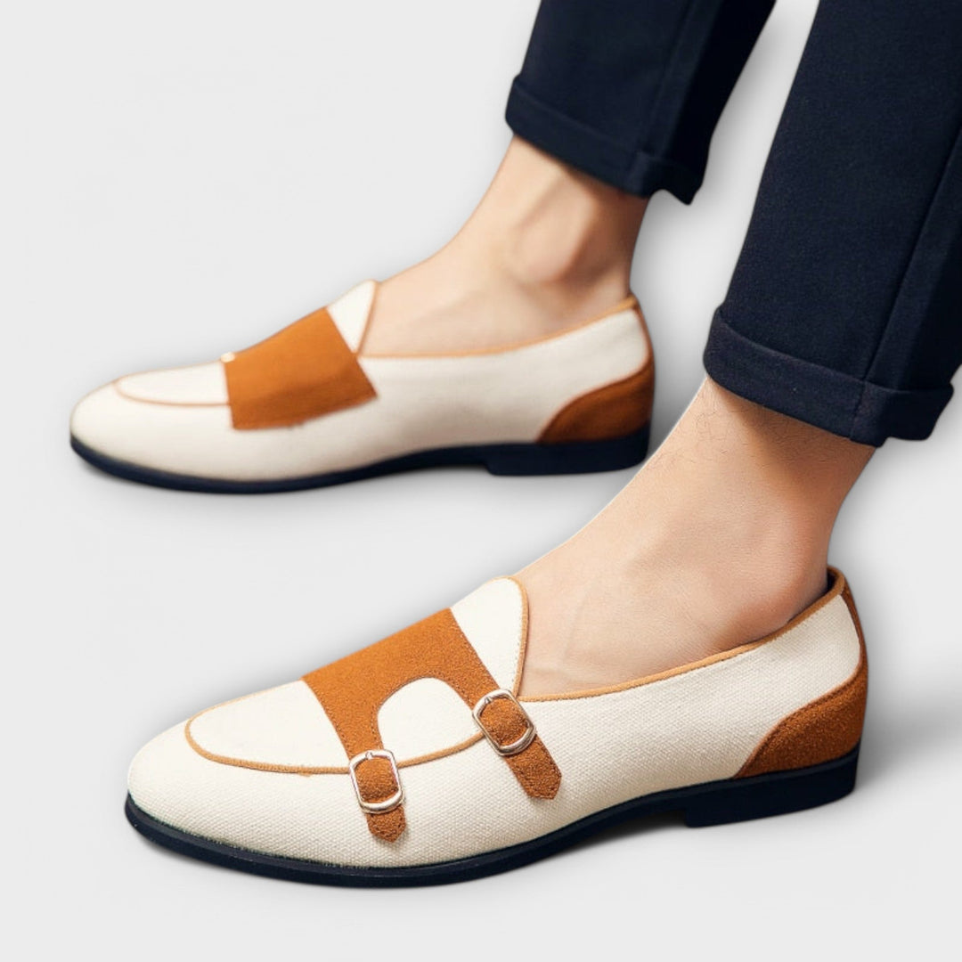 Torveld | Herren Hausschuhe Monk-Strap Loafer - Cream - Image 4