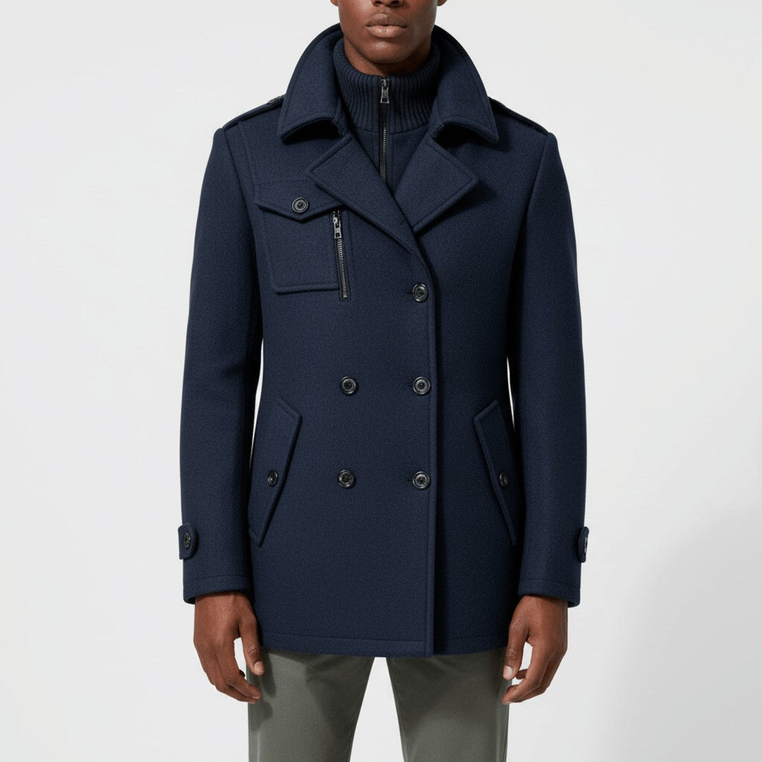 Torwald | Herren Wintermantel Doppelreihig - Navy - Image 1