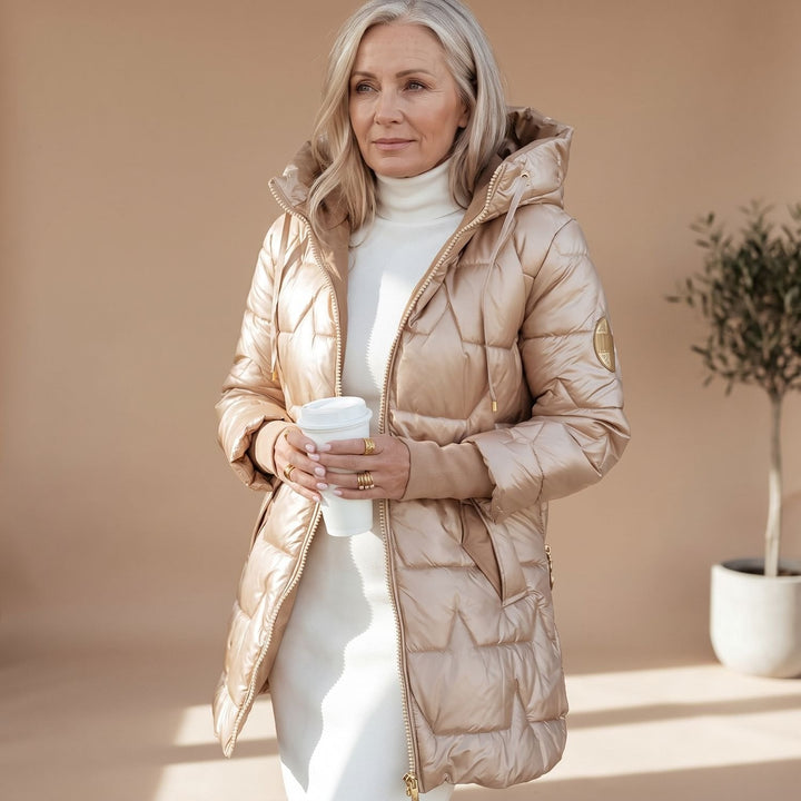 Torwinde | Damen Winterjacke Gesteppte Midi Pufferjacke - Image 1